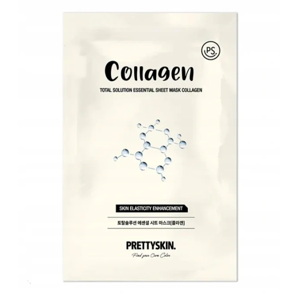 PRETTYSKIN Total Solution wygładzająca maseczka do twarzy w płachcie COLLAGEN 23g