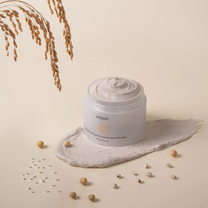 MIDHA Rice To Meet You maseczka do twarzy z Ryżem i Zbożami 100ml