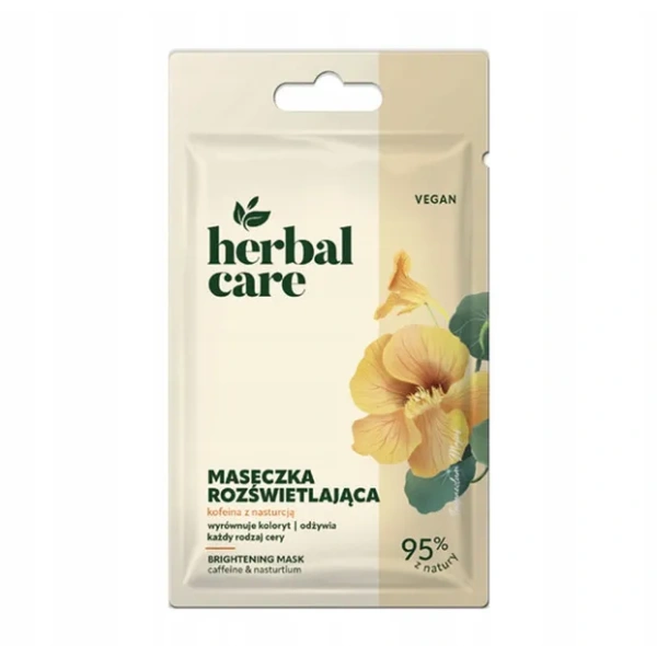 FARMONA Herbal Care Vegan maseczka do twarzy rozświetlająca Kofeina Nasturcja 7g 