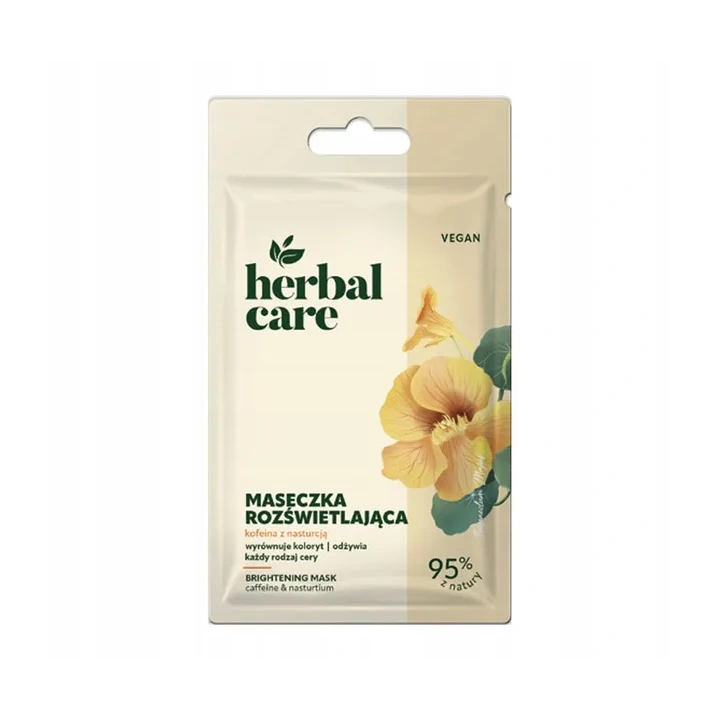 FARMONA Herbal Care Vegan maseczka do twarzy rozświetlająca Kofeina Nasturcja 7g 