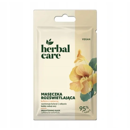 FARMONA Herbal Care Vegan maseczka do twarzy rozświetlająca Kofeina Nasturcja 7g 