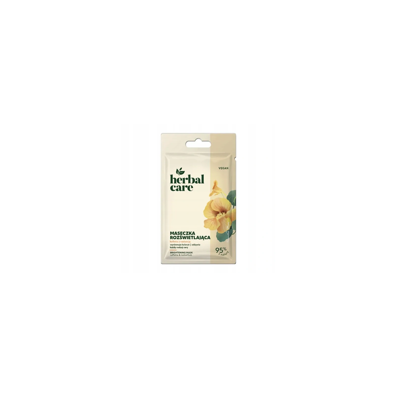 FARMONA Herbal Care Vegan maseczka do twarzy rozświetlająca Kofeina Nasturcja 7g 