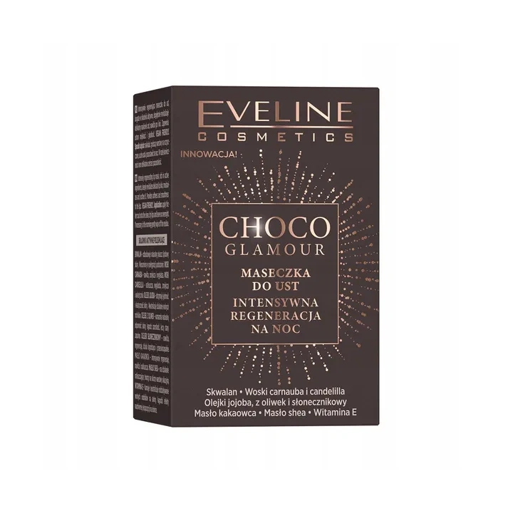 EVELINE Choco Glamour Intensywnie regenerująca maseczka do ust na noc 12ml