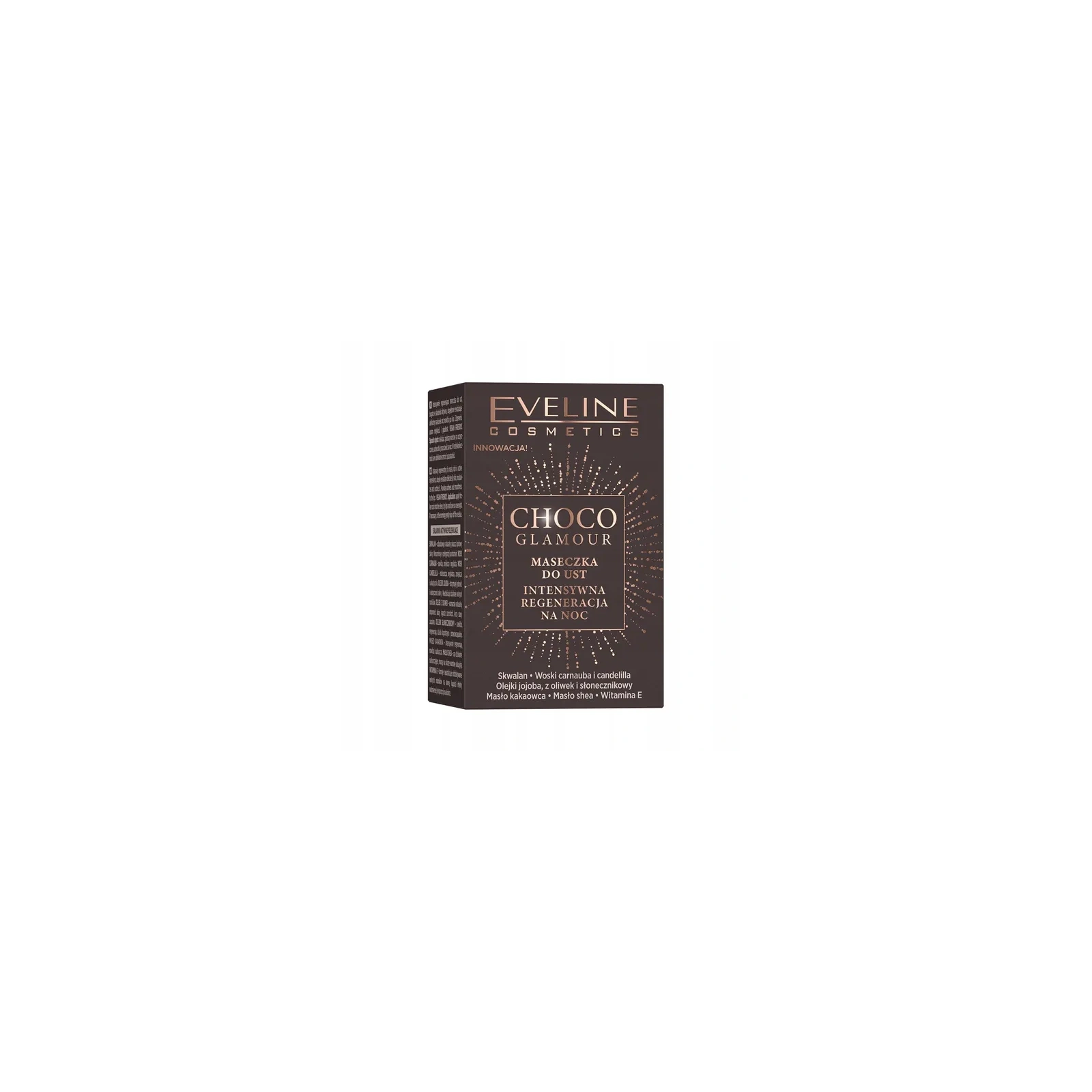 EVELINE Choco Glamour Intensywnie regenerująca maseczka do ust na noc 12ml