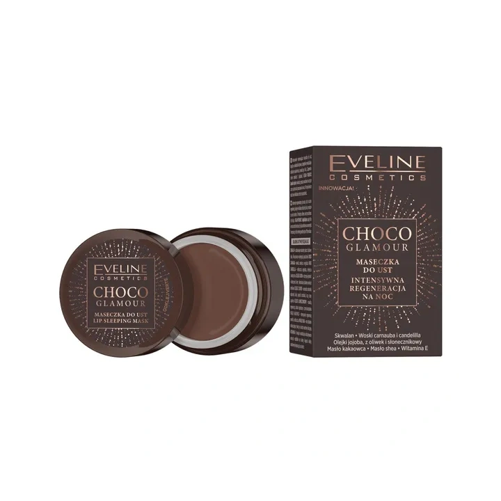 EVELINE Choco Glamour Intensywnie regenerująca maseczka do ust na noc 12ml