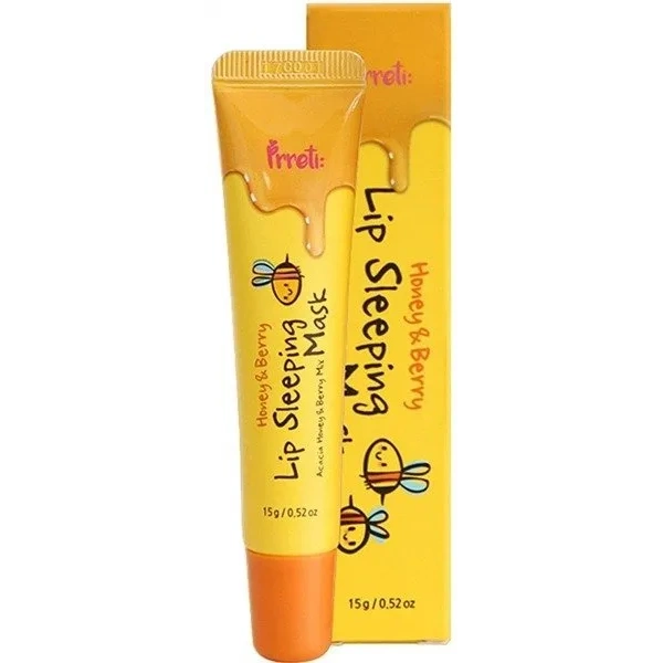 PRRETI Lip Sleeping Mask maseczka na usta na noc Miód i Jagoda 15g
