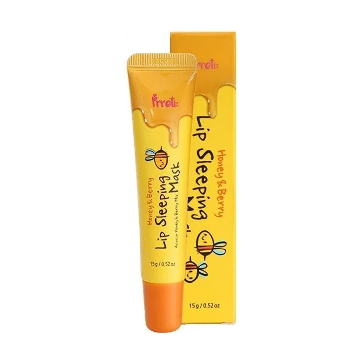 PRRETI Lip Sleeping Mask maseczka na usta na noc Miód i Jagoda 15g