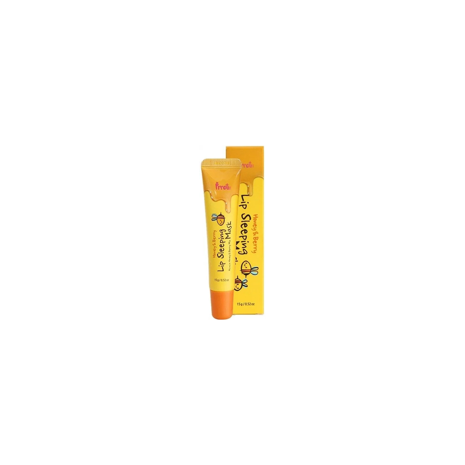 PRRETI Lip Sleeping Mask maseczka na usta na noc Miód i Jagoda 15g