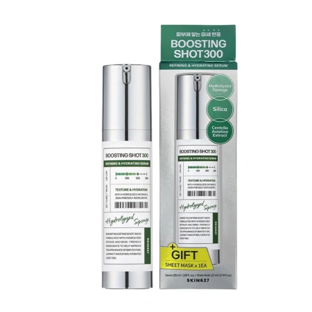 SKIN627 Boosting Shot 300 zestaw serum i maseczka kojąco nawilżająca 50+22ml