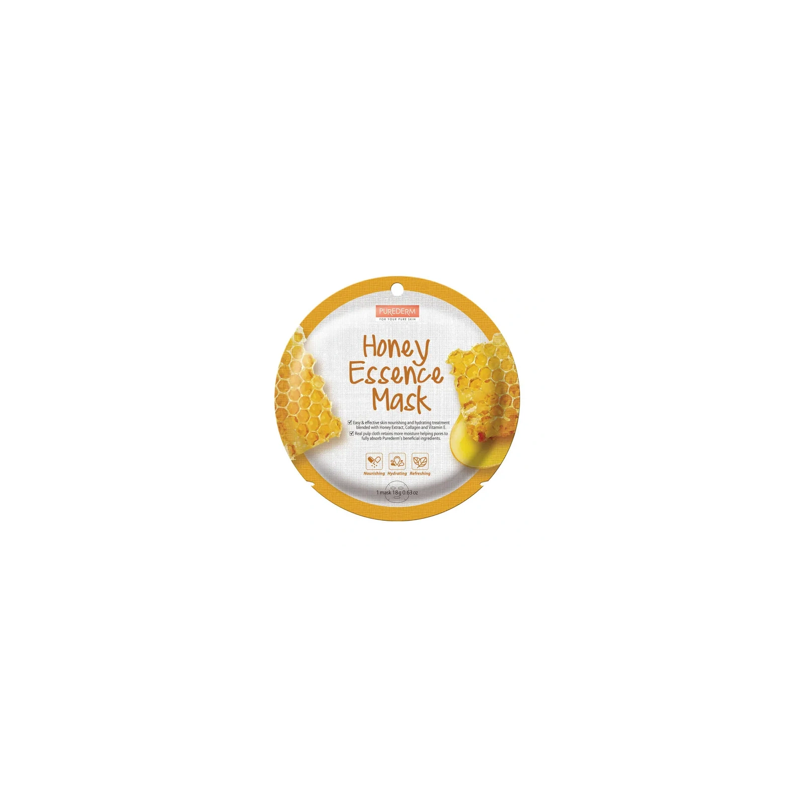 PUREDERM Essence Mask maska do twarzy w płacie Honey ADS808 18g