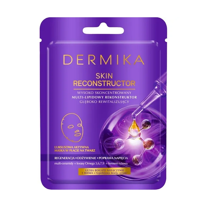 DERMIKA Skin Reconstructor wysoko skoncentrowany multi-lipidowy rekonstruktor maska w płacie 17g