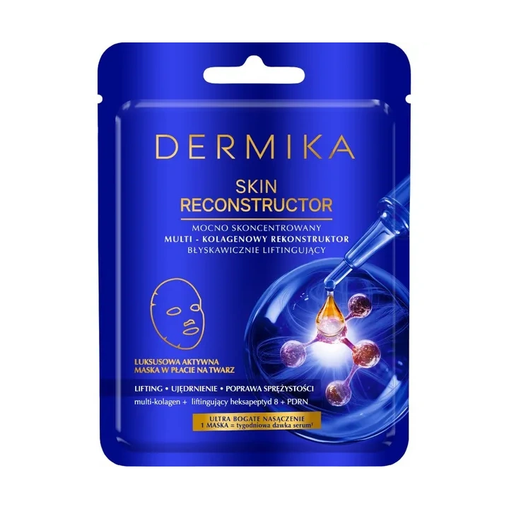 DERMIKA Skin Reconstructor mocno skoncentrowany multi-kolagenowy rekonstruktor maska w płacie 17g