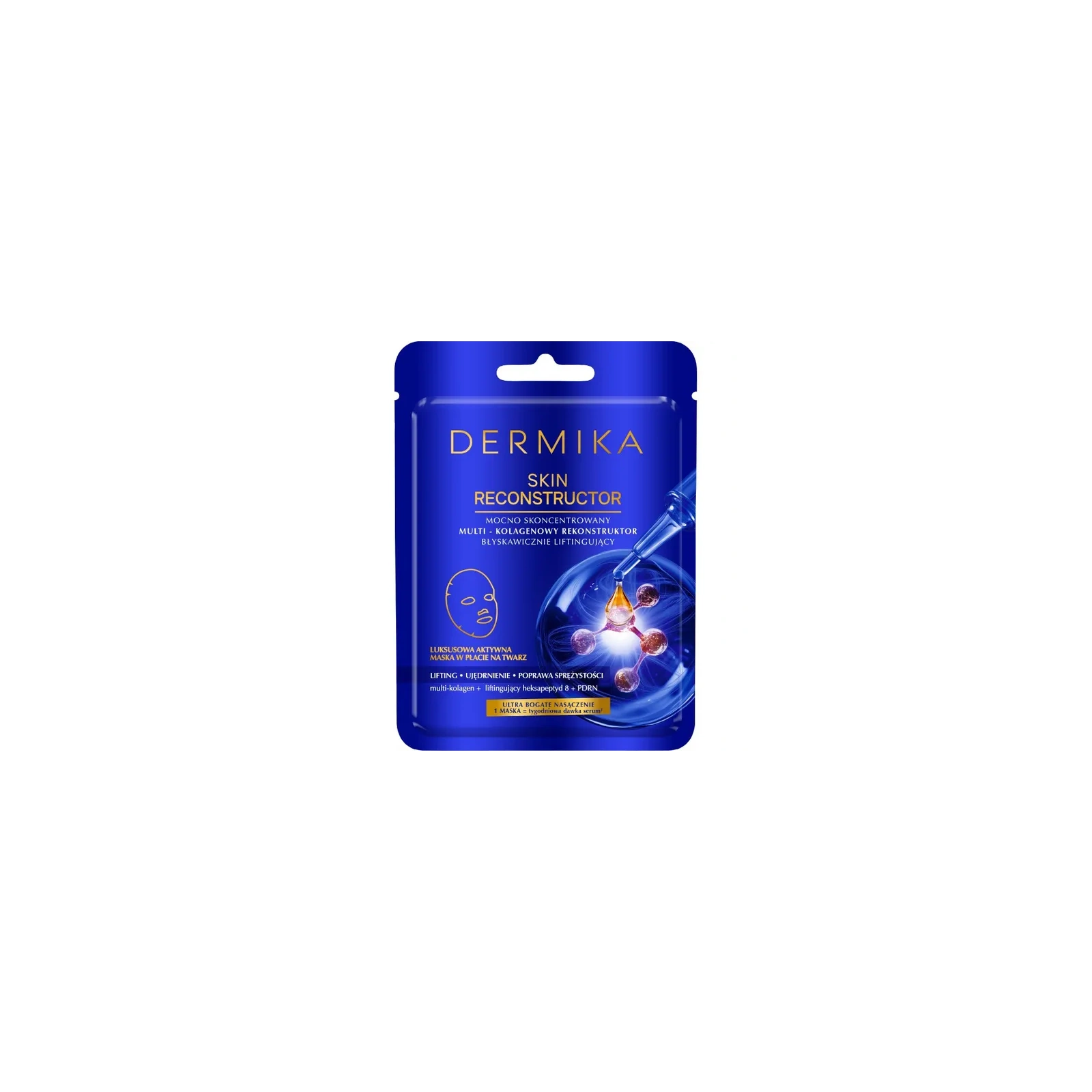 DERMIKA Skin Reconstructor mocno skoncentrowany multi-kolagenowy rekonstruktor maska w płacie 17g