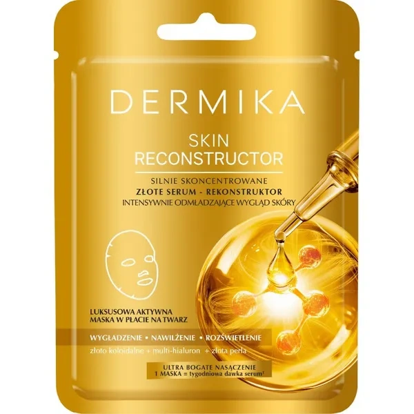 Dermika DERMIKA Skin Reconstructor silnie skoncentrowane złote serum-rekonstruktor maska w płacie 17g