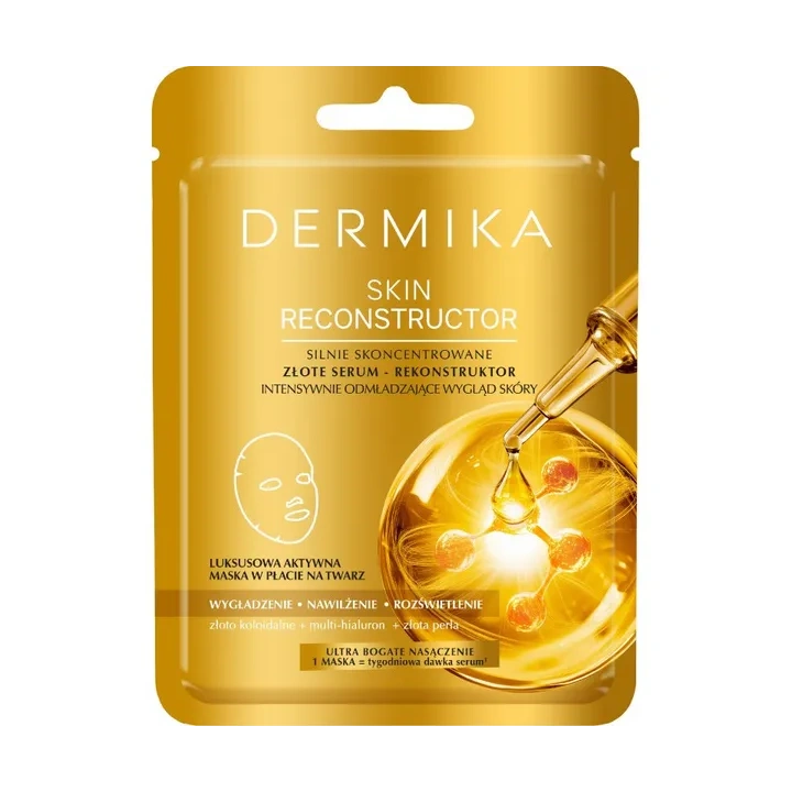 DERMIKA Skin Reconstructor silnie skoncentrowane złote serum-rekonstruktor maska w płacie 17g