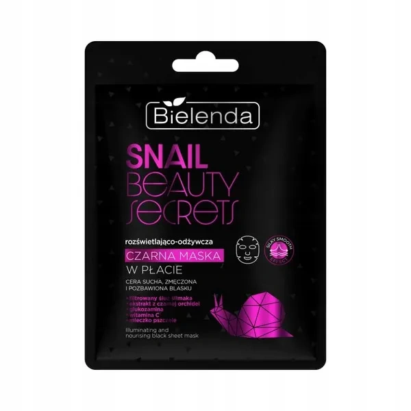 BIELENDA Snail Beauty Secret maska do twarzy w płacie odżywcza 1szt