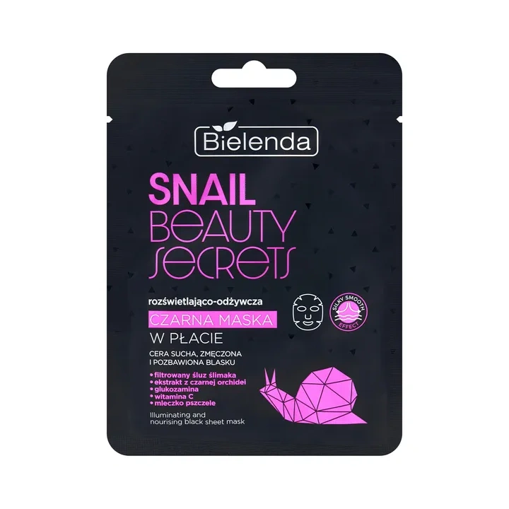 BIELENDA Snail Beauty Secret maska do twarzy w płacie odżywcza 1szt