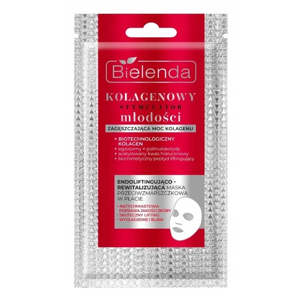 BIELENDA Kolagenowy Stymulator Młodości maska do twarzy liftingująca 1szt