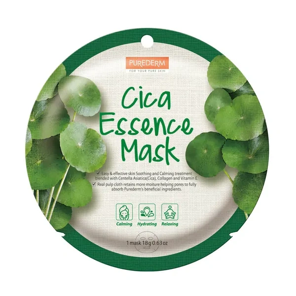 PUREDERM Essence Mask maska do twarzy w płacie Cica 18g