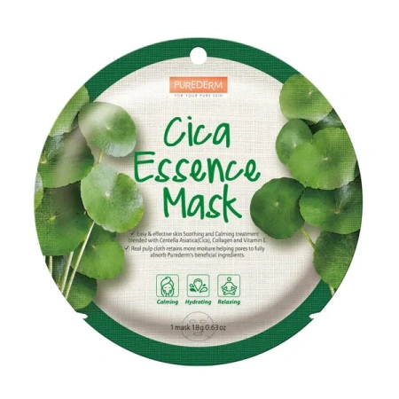 PUREDERM Essence Mask maska do twarzy w płacie Cica 18g