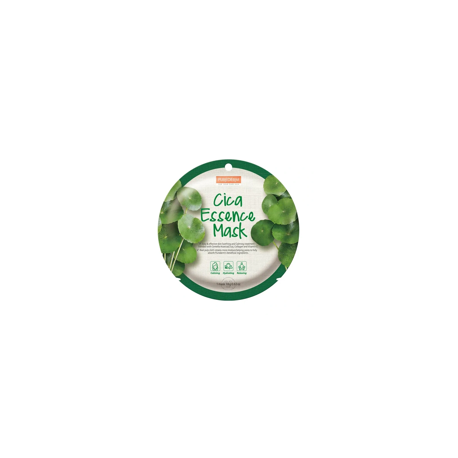 PUREDERM Essence Mask maska do twarzy w płacie Cica 18g