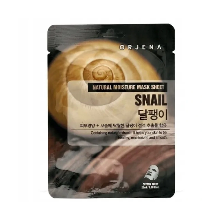 ORJENA Natural Moisture Mask Sheet maska w płacie regenerująca Snail 