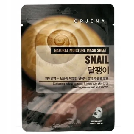 ORJENA Natural Moisture Mask Sheet maska w płacie regenerująca Snail 