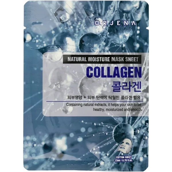 ORJENA Natural Moisture Mask Sheet maska w płacie odmładzająca Collagen 