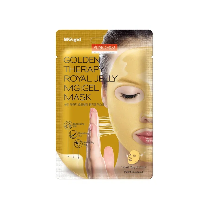 PUREDERM maska do twarzy żelowa w płacie Mleczko Pszczele 23g
