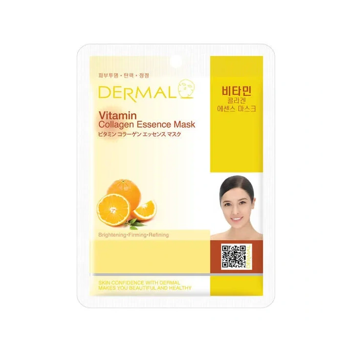 DERMAL Collagen Essence Mask maska do twarzy w płacie Vitamin
