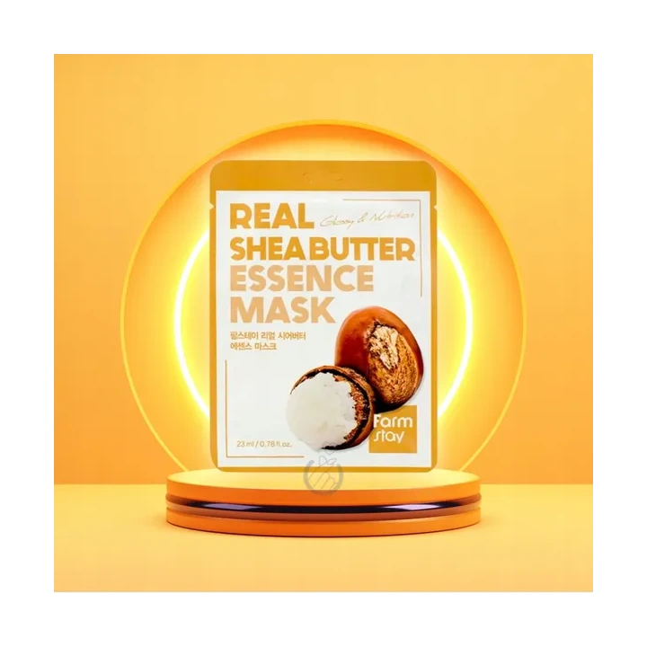 FARMSTAY Real Essence Mask maska do twarzy w płacie Shea Butter 23ml 
