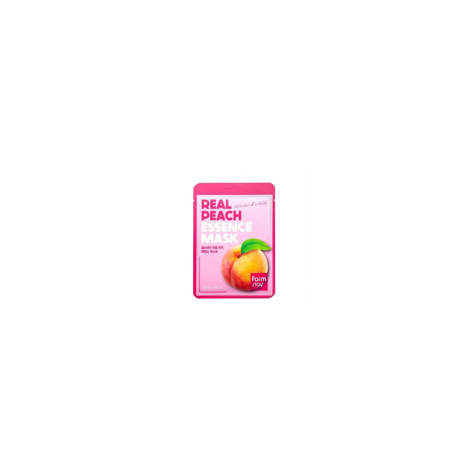 FARMSTAY Real Essence Mask maska do twarzy w płacie Peach 23ml 