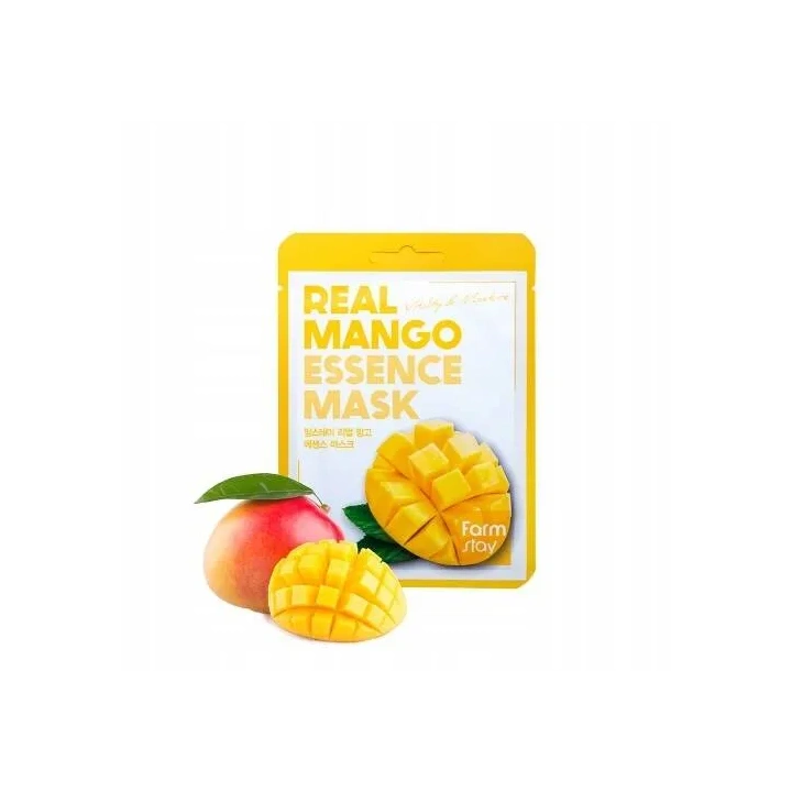 FARMSTAY Real Essence Mask maska do twarzy w płacie Mango 23ml 