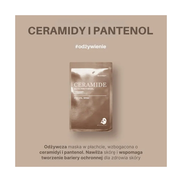SKIN627 Facial Mask maska do twarzy w płacie Ceramide & Panthenol 22ml 