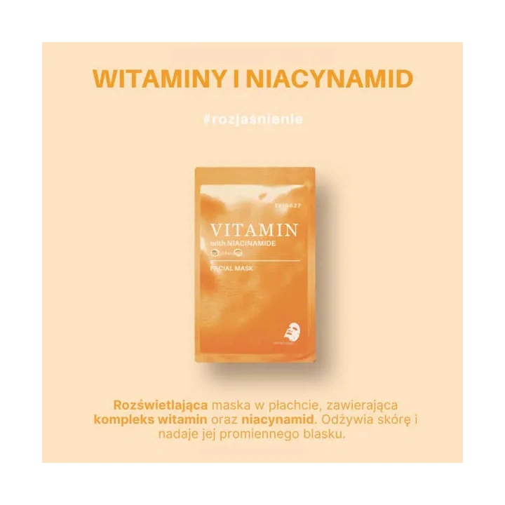 SKIN627 Facial Mask maska do twarzy w płacie Vitamin & Niacinamide 22ml 