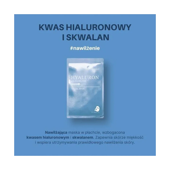 SKIN627 Facial Mask maska do twarzy w płacie Hialuron & Skwalan 22ml