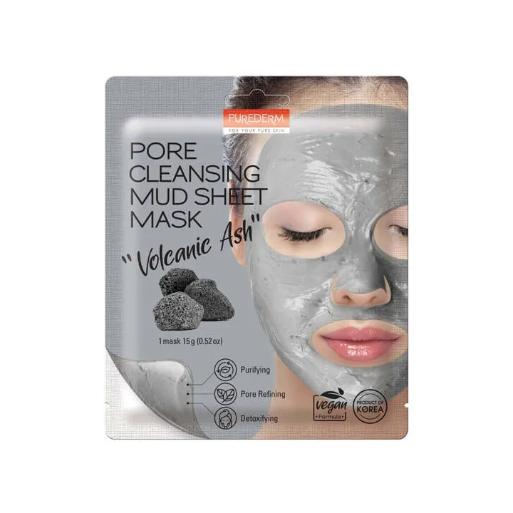PUREDERM maska do twarzy w płacie Pore Cleasing Mud Sheet Mask 15g