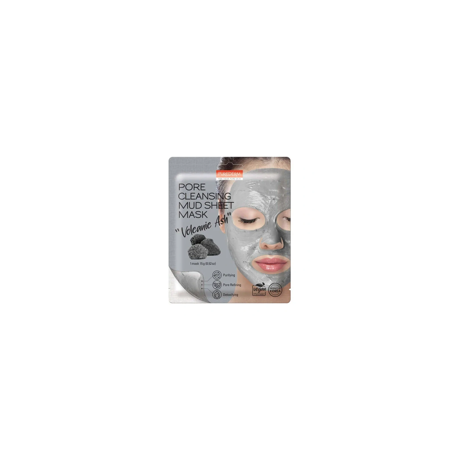 PUREDERM maska do twarzy w płacie Pore Cleasing Mud Sheet Mask 15g