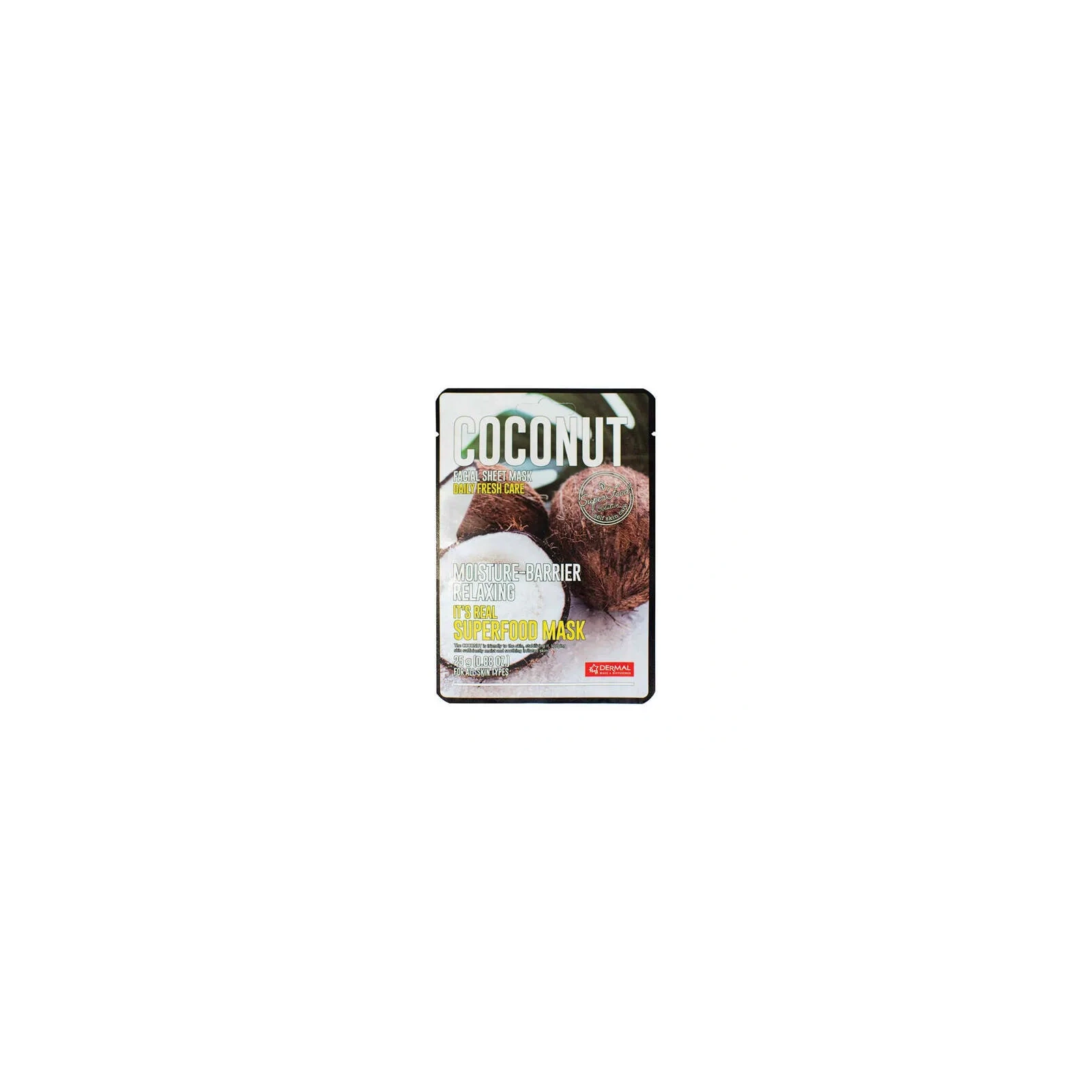 DERMAL Its Real Superfood Mask maska do twarzy Coconut 25g 