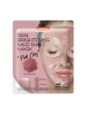 PUREDERM maska do twarzy w płacie Skin Brightening Mud Sheet Pink Clay 15g