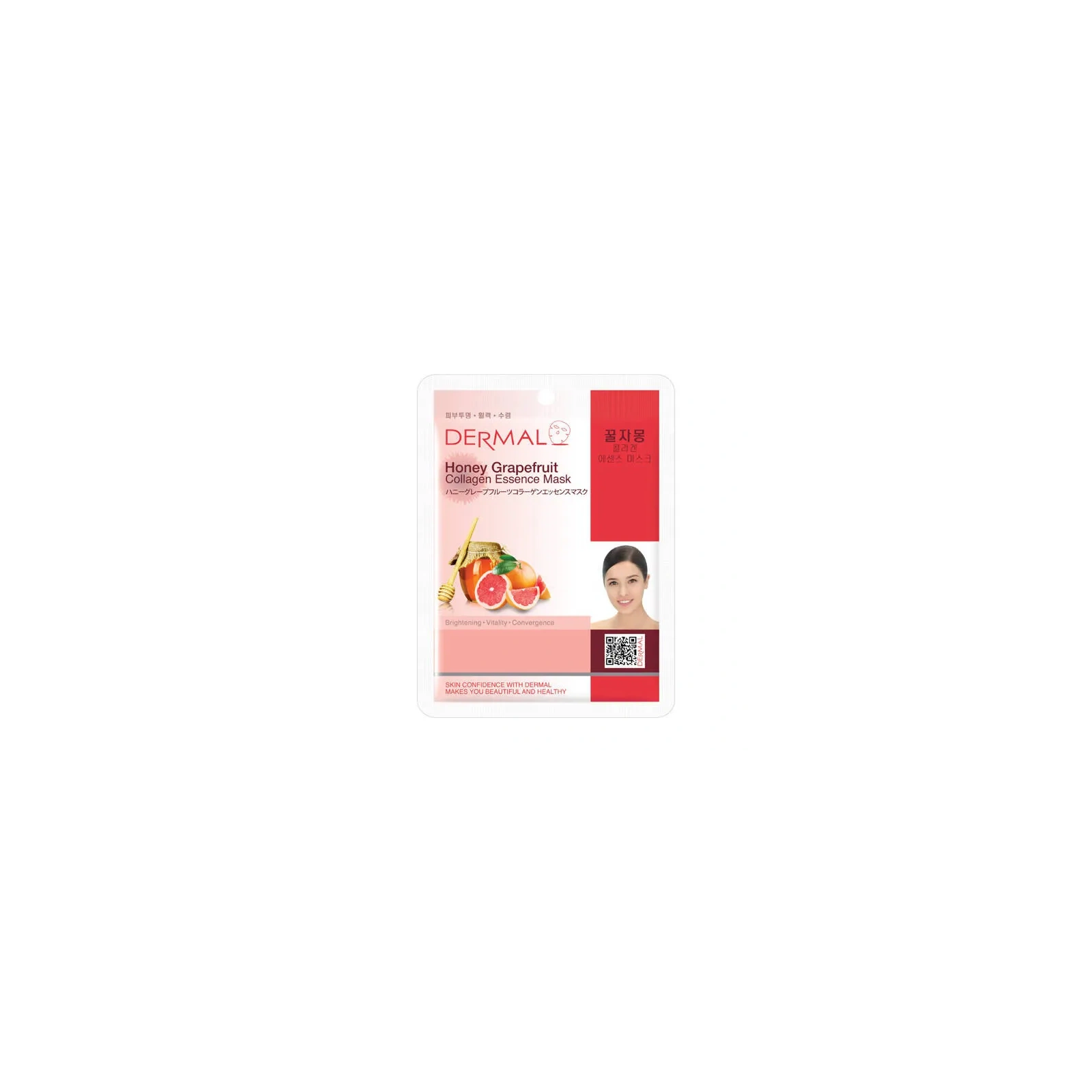 DERMAL Collagen Essence Mask maska do twarzy w płacie Honey Grapefruit