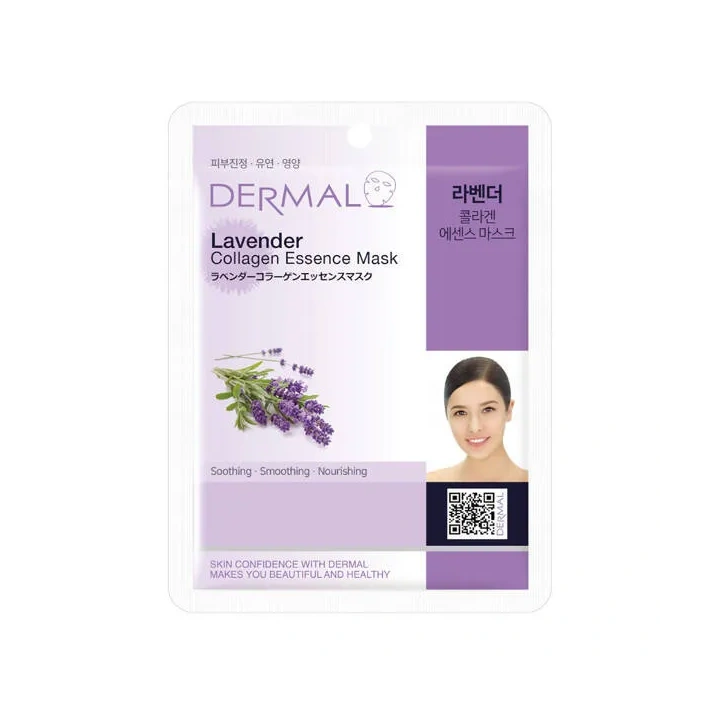 DERMAL Collagen Essence Mask maska do twarzy w płacie Lavender