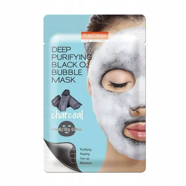 Purederm PUREDERM Bubble bąbelkująca maska do twarzy wegańska Charcoal 20g — Składniki i ocena