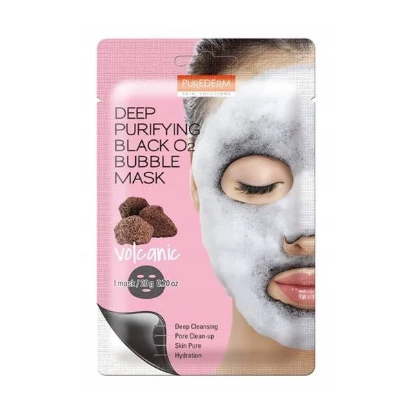 PUREDERM Bubble bąbelkująca maska do twarzy wegańska Volcanic 20g