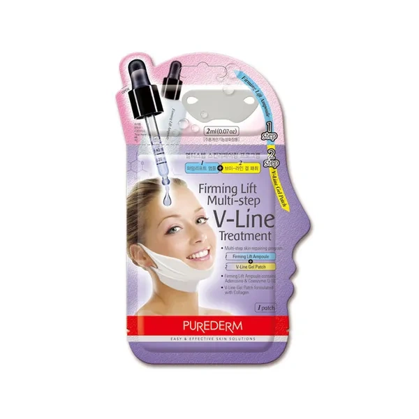 PUREDERM maska modelująca podbródek Firming Lift Multi-step V-line 2+8g