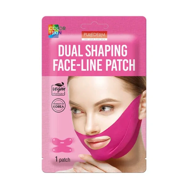 Purederm PUREDERM maska modelująca podbródek Dual Shaping Face-line Patch wegańska