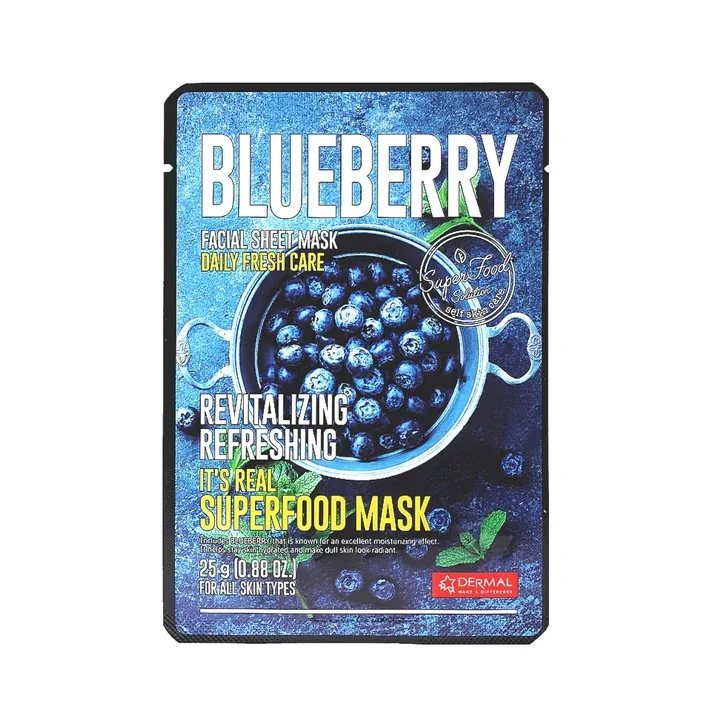 DERMAL Its Real Superfood Mask maska do twarzy Blueberry 25g