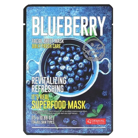 DERMAL Its Real Superfood Mask maska do twarzy Blueberry 25g