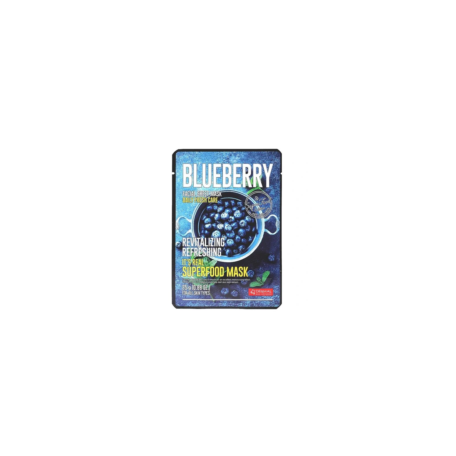 DERMAL Its Real Superfood Mask maska do twarzy Blueberry 25g