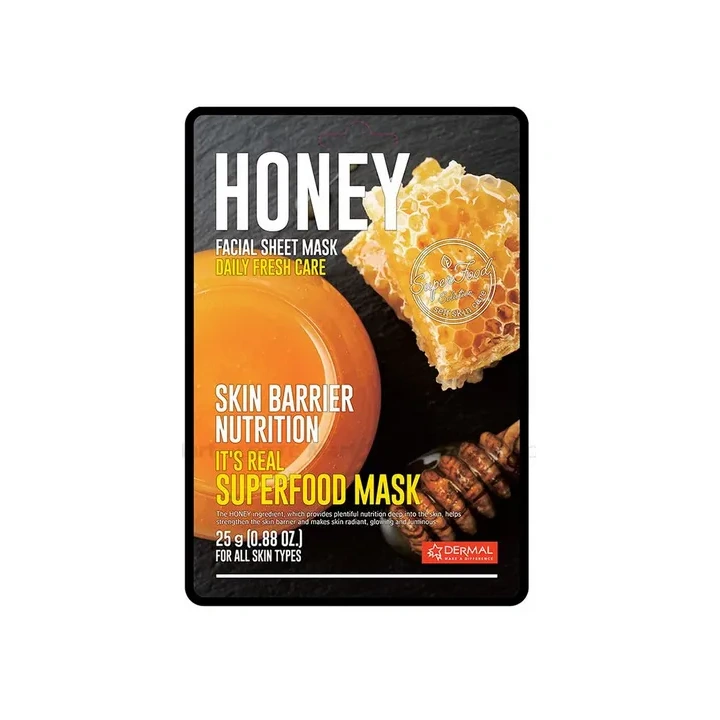 DERMAL Its Real Superfood Mask maska do twarzy Honey 25g